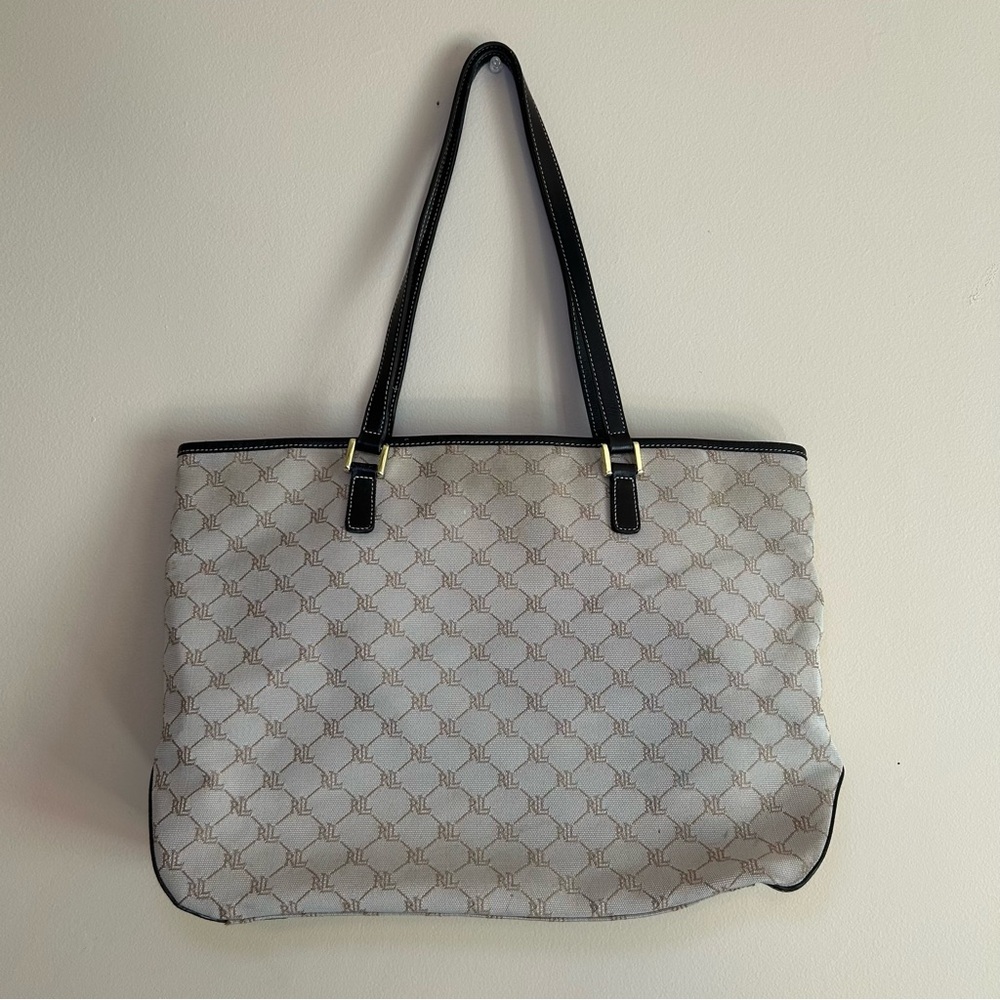Large Lauren Ralph Lauren Classic Logo Tote Purse
